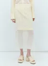 Sportmax Amico Panelled Straight Midi Skirt In White