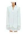 Sportmax Double-layer Suit Jacket In White
