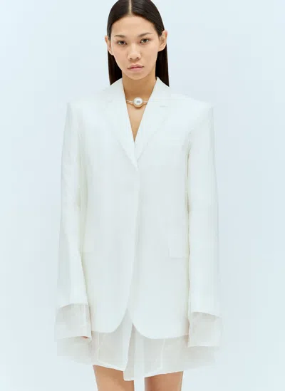 Sportmax Double-layered Blazer In White