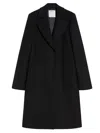 Sportmax Long Double Lined Coat Pockets In Black