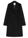 Sportmax Long Double Lined Coat Pockets In Black