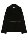 Sportmax Double Wool Caban In Black