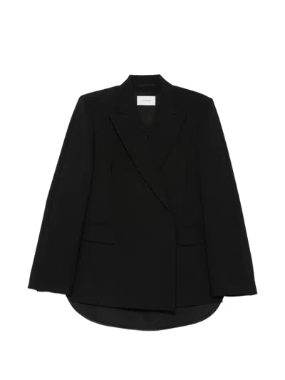 Sportmax Double-breasted Blazer In Black