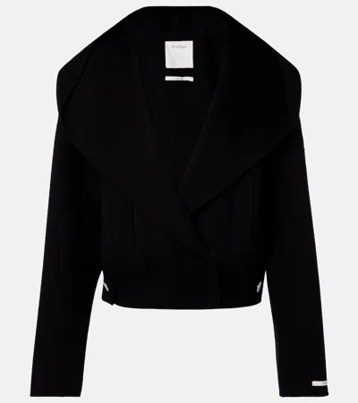 Sportmax Double-breasted Wool Jacket In Black