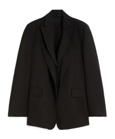 Sportmax Double-collar Suit Jacket In Black