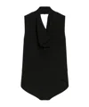 Sportmax Draped Bodysuit In Black