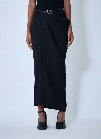 Sportmax Draping Asymmetric Skirt In Blue