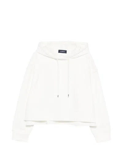 Sportmax Drawstring Hooded Sweater With Side Slits - Regular Fit In White
