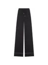 Sportmax Drawstring Piped Trousers In Black