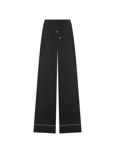 SPORTMAX DRAWSTRING PIPED TROUSERS