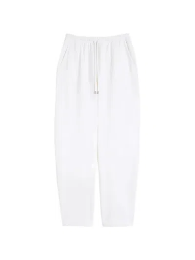 Sportmax Elastic Waist Sweatpants In White