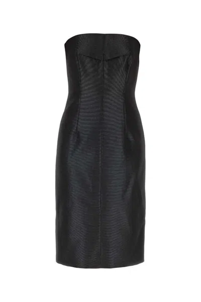 Sportmax Twill Mallo Sheath Dress In Black