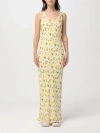 Sportmax Dress With Lemon Print In Beige