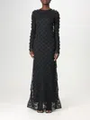 Sportmax Bubble Effect Sheer Dress In Schwarz