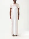 Sportmax Slit Back Midi Dress With Sequin Embellishment In Pink