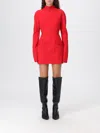 Sportmax Terfrite Wool-blend Gabardine Minidress In Red