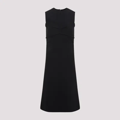 SPORTMAX BLACK STRETCH POLYESTER MIRTO DRESS