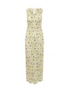 Sportmax Tonale Printed Silk Maxi Dress In Limone