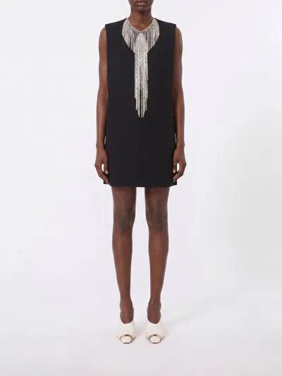 Sportmax Festoso Crystal-embellished Dress In Black