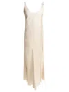 Sportmax Unione V-neck Midi Dress In Beige