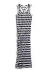 Sportmax Draped Sleeveless Long Dress With Layered Look In Black