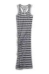 Sportmax Draped Sleeveless Long Dress With Layered Look In Black