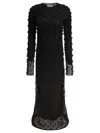 Sportmax Bubble Effect Sheer Dress In Black