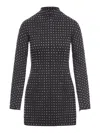 Sportmax Rhinestone-embellished Jersey Minidress In Black