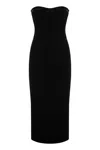 Sportmax Velvet Bustier Dress In Black