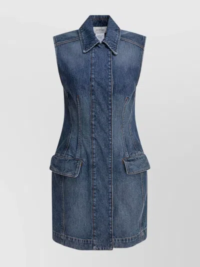 SPORTMAX DRESSES SLEEVELESS FRONT POCKETS