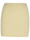 Sportmax Wool Blend Mini Skirt With Ribbed Texture