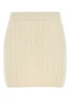 Sportmax Wool Blend Mini Skirt With Ribbed Texture