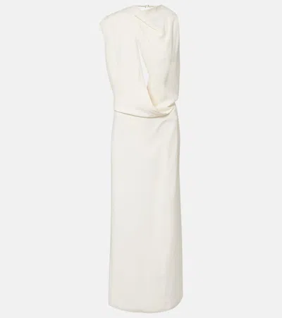 Sportmax Ebbri Draped Maxi Dress In White