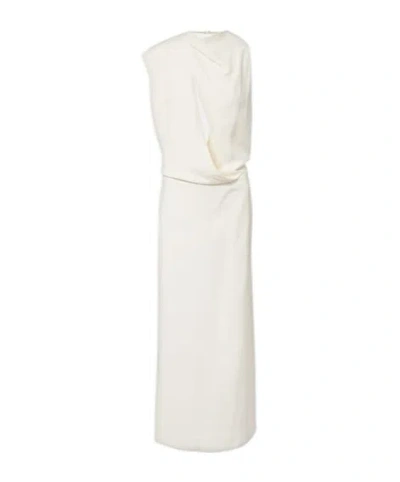 Sportmax Ebbri Draped Maxi Dress In Neutral