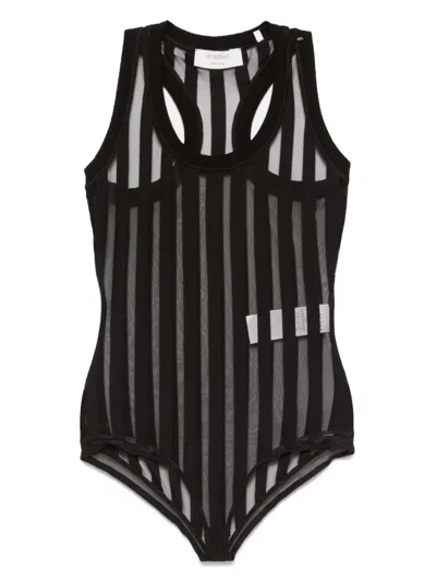 Sportmax Striped Sheer Racerback Sleeveless Top In Multi