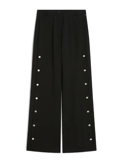 Sportmax Edere Wool Trousers With Buttons In Black