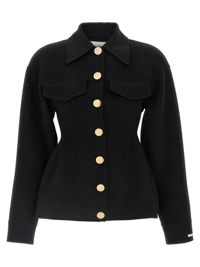 Sportmax Egeo Button-up Jacket In Black