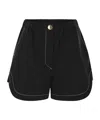 Sportmax Elastic Waist Shorts In Black