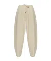 Sportmax Noble Joggers With Drawstring Waist In Neutral