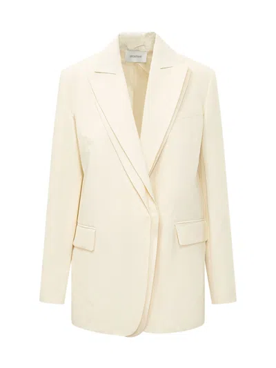 Sportmax Elegant Jacket With Chic Reverse Pockets In Neutral
