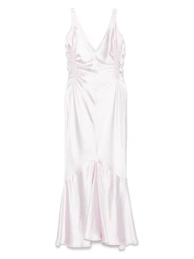 Sportmax Elegant Mini Dress With Chalice Design And Crystal Embellishments In Neutral