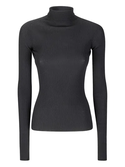 Sportmax Elegant Turtleneck Sweater In Black