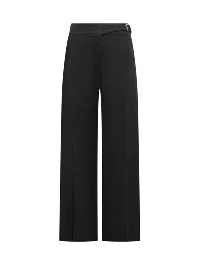 Sportmax Elegant Wide-leg Trousers In Animal Print