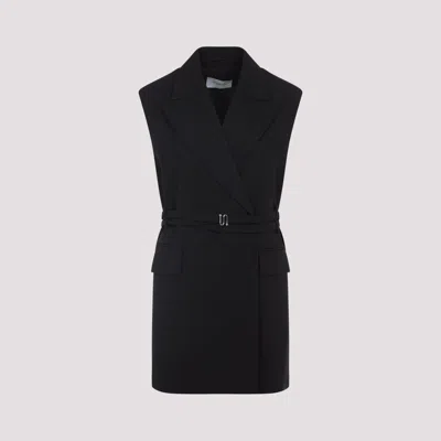 Sportmax Elegant Women's Virgin Wool Gilet In Blue