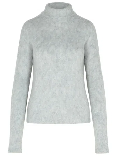 Sportmax Elgar Light Grey Alpaca Blend Sweater In White