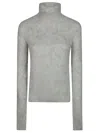 Sportmax Cozy Fuzzy Knit Mock Neck Sweater In Grey