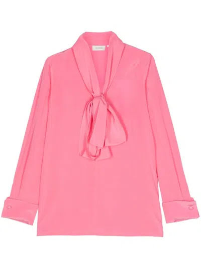 Sportmax Elleni Silk Crepe Blouse In Pink