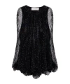 Sportmax Embellished Mesh And Jersey Top In Black