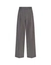 Sportmax Embroidered Stretch Wool Blend Andalo1234 Pant In Gray