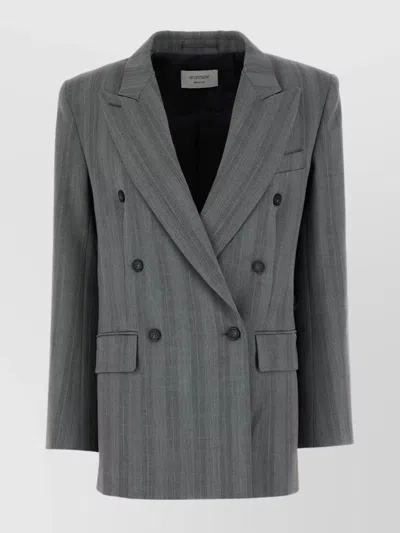 Sportmax Embroidered Stripes Wool Blend Blazer In Multicolor